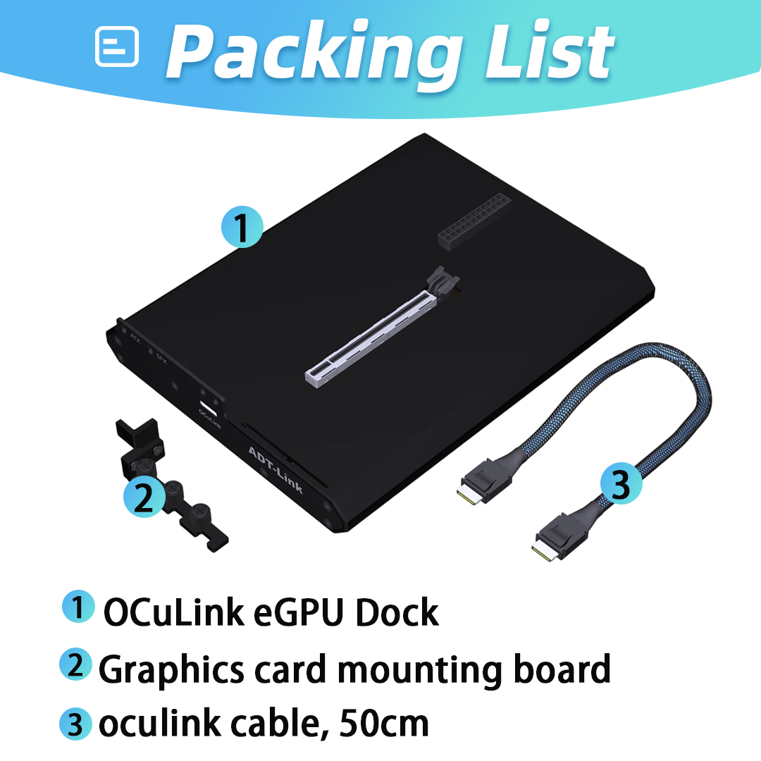 OCuLink eGPU Dock PCIe 4.0 X4  - Oculink Gpu Dock Station recension och pris