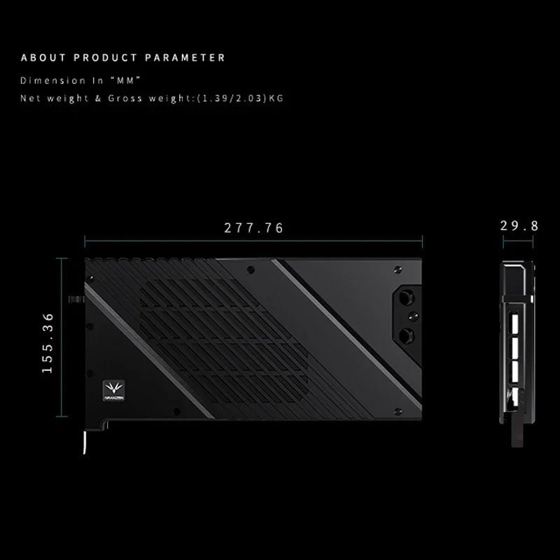 Granzon GPU Water Block for MS - Rtx 4090 Water Block Full Cover recension och pris