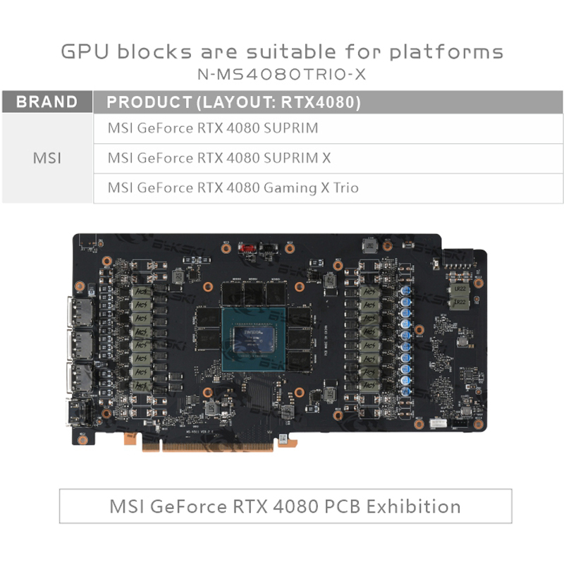 Bykski GPU Block for MSI RTX 4 - Rtx 4080 Water Cooling Block recension och pris